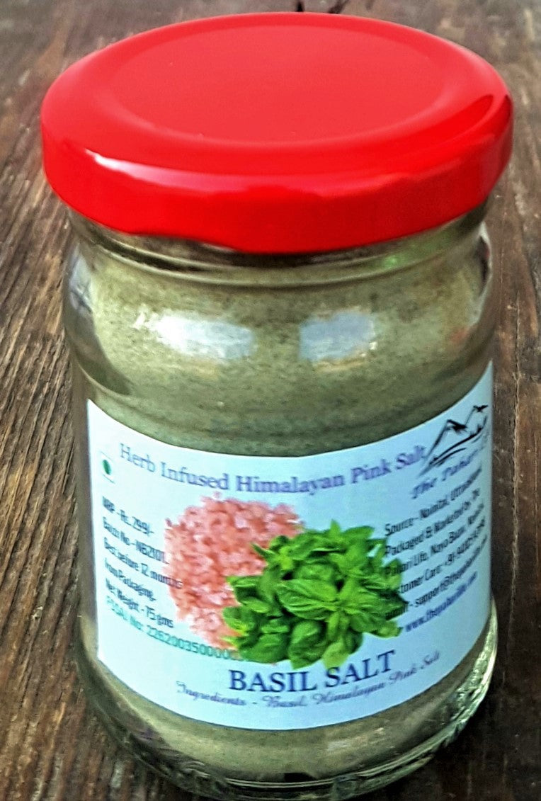 Basil Infused Himalayan Pink Salt The Pahari Life