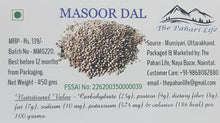 Load image into Gallery viewer, Organic Pahari Masoor Dal