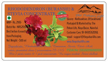 Load image into Gallery viewer, Rhododendron (Buransh) & Stevia Concentrate (Squash) - Sugar free