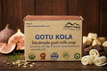 Load image into Gallery viewer, Gotu kola Goat Milk Soap with Figs &amp; Fennel (Certified Organic Ingredients) - Dry Skin.