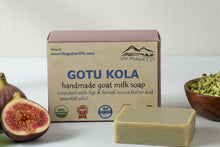 Load image into Gallery viewer, Gotu kola Goat Milk Soap with Figs &amp; Fennel (Certified Organic Ingredients) - Dry Skin.