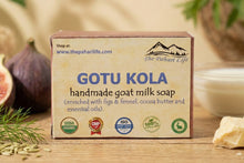 Load image into Gallery viewer, Gotu kola Goat Milk Soap with Figs &amp; Fennel (Certified Organic Ingredients) - Dry Skin.