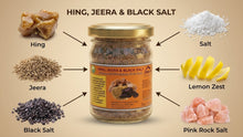 Load image into Gallery viewer, Hing (Asafoetida), Jeera (Cumin) &amp; Black Salt