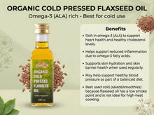 Load image into Gallery viewer, Cold Pressed Flaxseed Oil (Certified Organic)