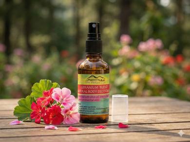 Geranium Blend Natural Body Deodorant - Certified Organic