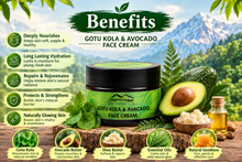 Load image into Gallery viewer, Gotukola (Brahmi) &amp; Avacado Face Cream (Aged Skin) - Certified Organic