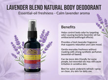 Load image into Gallery viewer, Lavender Blend Natural Body Deodorant - Certified Organic