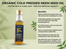 Load image into Gallery viewer, Cold Pressed Neem Seed Oil - (Certified Organic)