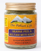 Load image into Gallery viewer, Orange Peel &amp; Multani Mitti Scrub (100% Natural Ingredients)