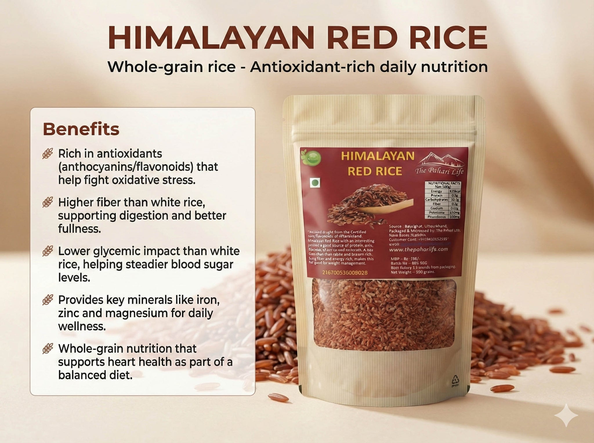 Pahari Rice Himalayan Red Rice/ The Pahari Life
