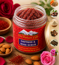 Load image into Gallery viewer, Saffron &amp; Rose Scrub (100% Natural Ingredients)
