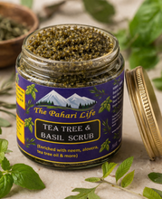 Load image into Gallery viewer, Tea tree and Basil Scrub (100% Natural Ingredients)