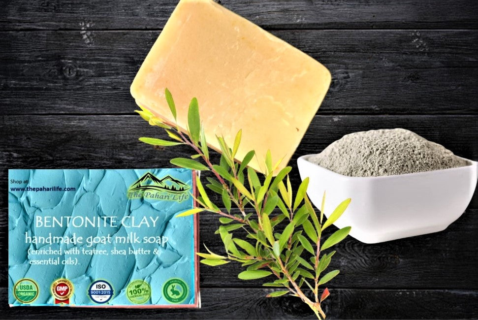 Bentonite Clay Goat Milk Soap (Certified Organic Ingredients) - Oily Skin.