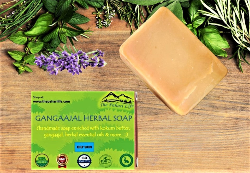 Gangaajal Herbal Soap (Certified Organic Ingredients) - Oily Skin.
