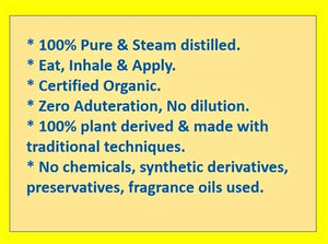 Holy Basil (Shyama Tulsi) Steam Distilled Edible Essential Oil - (Certified Organic)