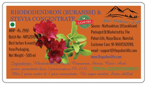 Rhododendron (Buransh) & Stevia Concentrate (Squash) - Sugar free